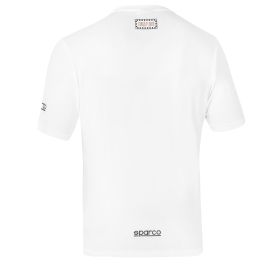 Sparco S013047TFBI3L Camiseta Targa Florio Blanca Talla L Personalizada, 95% Algodón 5% Elastano, Hecha en Italia