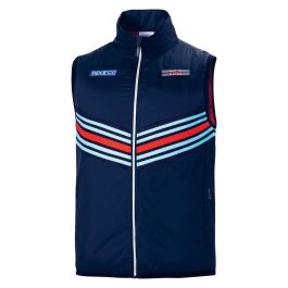Sparco S01313MRBM3L Chaleco Martini Racing Réplica, resistente al agua, con bolsillos y cremallera recubierta de goma, Azul Talla L Precio: 93.79000037. SKU: B1ESSKZAZK
