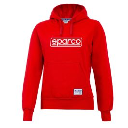 Sparco Sudadera Lady Frame S01316RS3L Mujer Rojo Talla L con Capucha y Logo Elegante, Suave y Confortable, Ideal Uso Diario