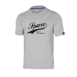 Sparco S01326GR2M Camiseta Vintage de Automovilismo Original con Gran Logotipo Impreso Algodón Elastano Suave Gris Talla M