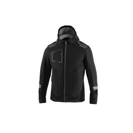 Sparco Chaqueta soft-shell técnica York negra/gris T5-XXL con refuerzos, reflectantes, cremalleras estancas y capucha desmontable Precio: 78.69000018. SKU: B1J3TQA4S5