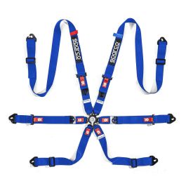 Sparco S04821H1AZ Arnés 6 Puntos Mosquetón Hebillas Aluminio Reguladores Acero Competition H-2 2" FHR FIA 8853-2016 Azul Precio: 202.58999992. SKU: B19KBWJB96
