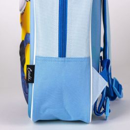 Mochila Escolar 3D Minions Azul 25 x 31 x 10 cm