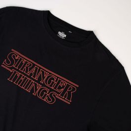Camiseta de Manga Corta Infantil Stranger Things Negro