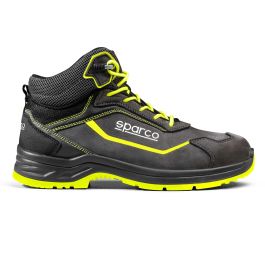 Sparco S0754443GSGF Zapato de Seguridad Indy-H Juri S3, Talla 43 Gris-Amarillo, Puntera Fibra de Vidrio, Repelente al Agua