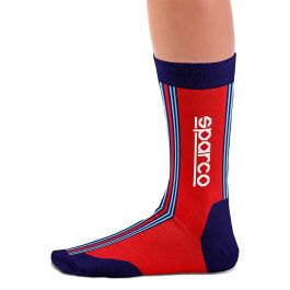 Sparco S099145MRRSBMN2 Calcetines Martini Racing, Sin Costuras, 80% Algodón Peinado, Talla 41-46, Rojo-Azul Marino