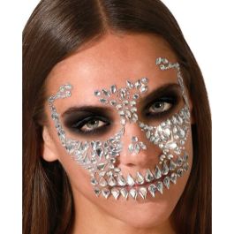 Joyas Faciales Adhesivas Calavera Plateado