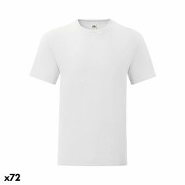 Camiseta de Manga Corta 141316 Unisex adultos Blanco (72 Unidades)