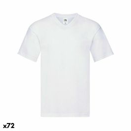 Camiseta de Manga Corta Unisex 141318 100 % algodón Blanco (72 Unidades)