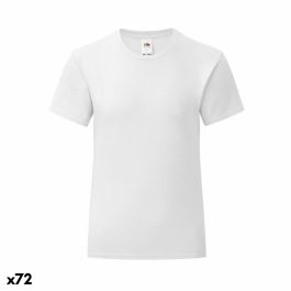 Camiseta de Manga Corta Infantil 141321 Blanco (72 Unidades)