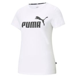 Camiseta de Manga Corta Mujer Puma LOGO TEE 586774 02 Blanco