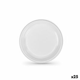 Set de platos reutilizables Algon Blanco Plástico 17 cm (25 Unidades)