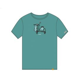 Camiseta de Manga Corta Unisex Cállate la Boca Turquesa Sidecar L (2 Unidades)