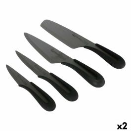 Set de Cuchillos Santa Clara Cerámica 4 Piezas Negro 17 cm 17 (2 Unidades)