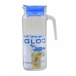 Jarra Borgonovo Igloo Transparente Vidrio Azul 1,2 L (6 Unidades)