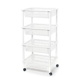 Carrito Verdulero Tontarelli Mito 4 Plástico Blanco 40 x 29 x 62 cm (12 Unidades)