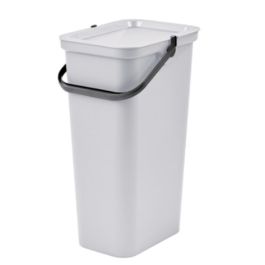 Cubo de Basura para Reciclaje Tontarelli Moda 38 L Blanco (4 Unidades)