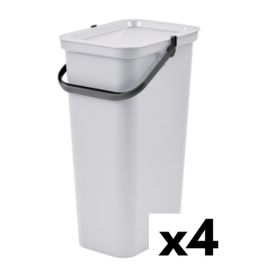 Cubo de Basura para Reciclaje Tontarelli Moda 38 L Blanco (4 Unidades) Precio: 61.94999987. SKU: B158TAEJF9
