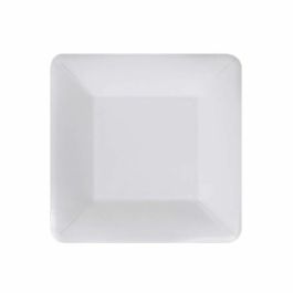 Set de Platos Algon Desechables Blanco Cartón Cuadrado 18 cm (10 Unidades)