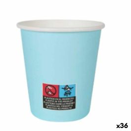 Set de Vasos Algon Cartón Desechables 200 ml Azul 36 Unidades (24 Piezas)