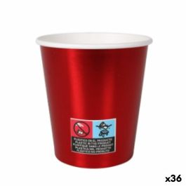 Set de Vasos Algon Cartón Desechables Rojo 36 Unidades 200 ml (10 Piezas)