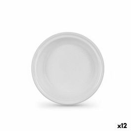 Set de platos reutilizables Algon Blanco Plástico 20,5 x 3 cm (36 Unidades)
