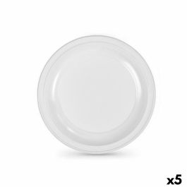 Set de platos reutilizables Algon Blanco Plástico 25 x 25 x 1,5 cm (36 Unidades)