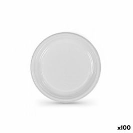 Set de platos reutilizables Algon Blanco Plástico 25 x 25 x 2 cm (6 Unidades)