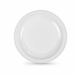 Set de platos reutilizables Algon Blanco Plástico 28 x 28 x 2 cm (24 Unidades)