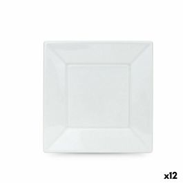 Set de platos reutilizables Algon Blanco Plástico 23 x 23 x 2 cm (24 Unidades)