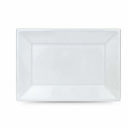 Set de platos reutilizables Algon Blanco Plástico Rectangular 33 x 23 cm (36 Unidades)