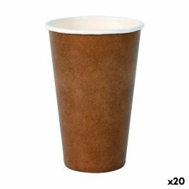Set de Vasos Algon Desechables Cartón papel kraft 35 Piezas 350 ml (20 Unidades)