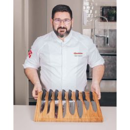 Cuchillo de Cocina Quttin Santoku Black 17 cm (24 Unidades)