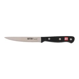 Cuchillo Pelador de Verduras Quttin Negro Plateado 12 cm (24 Unidades)