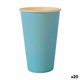 Set de Vasos Algon Desechables Cartón Azul 10 Piezas 350 ml (20 Unidades)