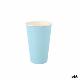 Set de Vasos Algon Desechables Cartón Azul 7 Piezas 450 ml (16 Unidades)