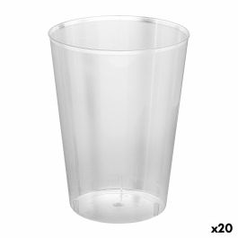 Set de vasos reutilizables Algon Sidra Transparente 10 Piezas 480 ml (20 Unidades)