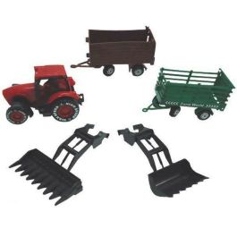 Rama Juguete Tractor de retrofricción con 1 tractor y 2 remolques. Plástico. Ideal para niños hasta 3 años. Medidas: 13.5x44x3.8 cm. Rama Juguete Tractor de retrofricción con 1 tractor y 2 remolques. Plástico. Ideal para niños hasta 3 años. Medidas: 13.5x44x3.8 cm.