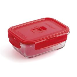 Fiambrera Hermética Luminarc Pure Box 19 x 13 cm Rojo 1,22 L Vidrio (6 Unidades)