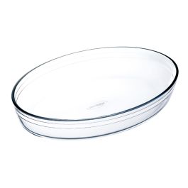 Fuente para Horno Ô Cuisine Ocuisine Vidrio Transparente Vidrio Ovalada 30 x 21 x 7 cm (4 Unidades)