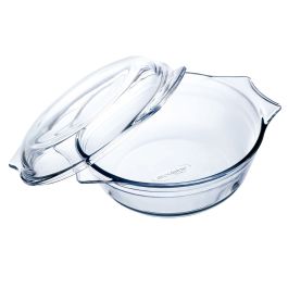 Fuente para Horno Ô Cuisine Ocuisine Vidrio Transparente Vidrio 21,5 x 18 x 8,5 cm Con Tapa (3 Unidades)