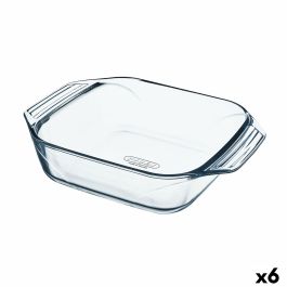 Fuente de Cocina Pyrex Irresistible Cuadrada Transparente Vidrio 6 Unidades 29,2 x 22,7 x 6,8 cm