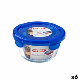 Fiambrera Hermética Pyrex Cook & go 15,5 x 15,5 x 8,5 cm Azul 700 ml Vidrio (6 Unidades)