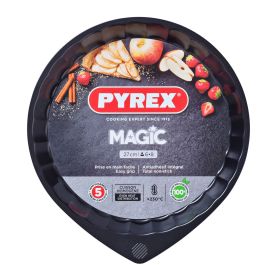 Molde para Tartas Pyrex Magic Negro Metal Plano Redondo Ø 27 cm 6 Unidades