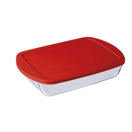 Fiambrera Rectangular con Tapa Ô Cuisine Cook&store Ocu Transparente Vidrio Silicona 4,5 L (4 Unidades)