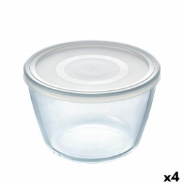 Fiambrera Redonda con Tapa Pyrex Cook & Freeze 1,6 L 17 x 17 x 12 cm Transparente Silicona Vidrio (4 Unidades)