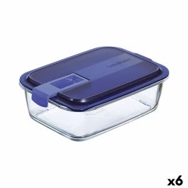 Fiambrera Hermética Luminarc Easy Box Azul Vidrio (6 Unidades) (1,22 L) Precio: 55.68999953. SKU: S2707450