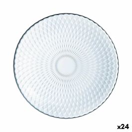 Plato Llano Luminarc Pampille Transparente Vidrio (25 cm) (24 Unidades)