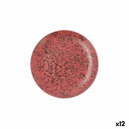 Plato Llano Ariane Oxide Cerámica Rojo (Ø 21 cm) (12 Unidades)
