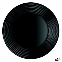 Plato Hondo Luminarc Harena Negro Vidrio (Ø 23,5 cm) (24 Unidades)